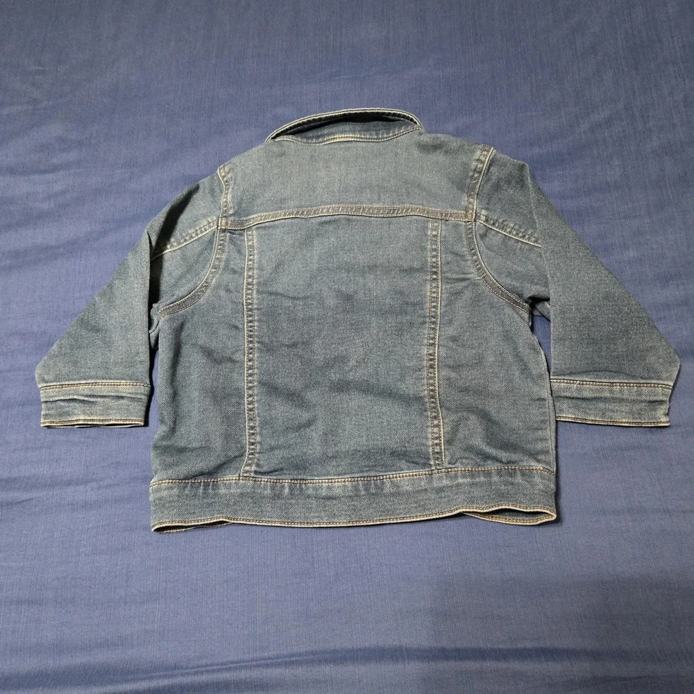 Wrangler Denim Jacket Kids 4T Blue Button Front Pockets Classic Jean Fall Casual